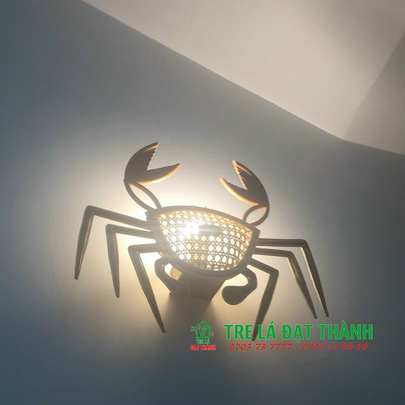 Đèn Cua Mây Tre Đan - DMT047